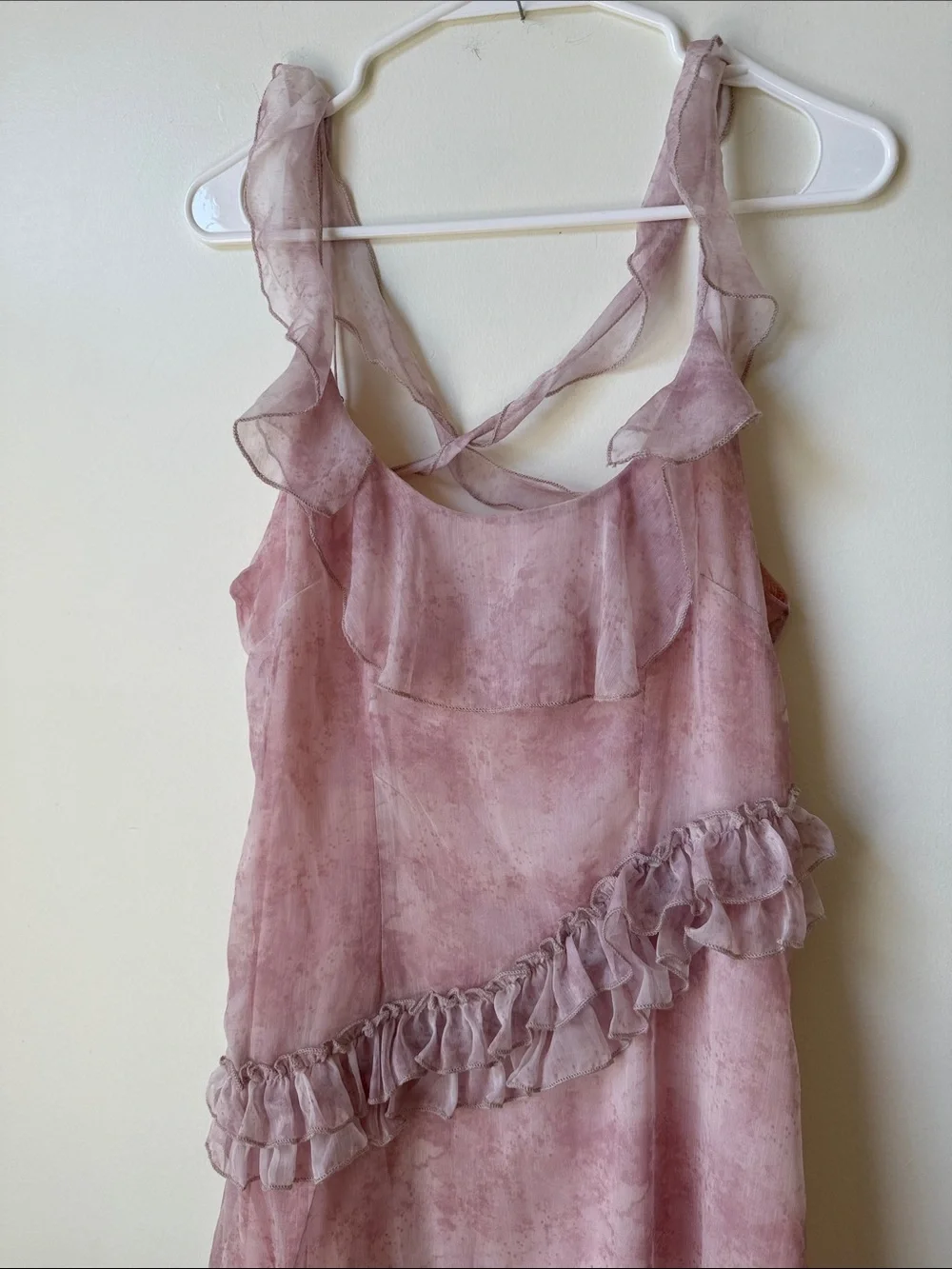 Romantic Ruffle Pink Maxi Dress - Picture 2 of 7